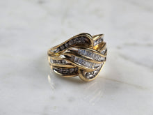 Load image into Gallery viewer, Womens Vintage Estate 10K Yellow Gold Diamond Ring 6.7g E3978