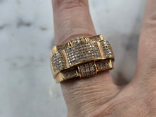Load image into Gallery viewer, Womens Vintage Estate 10K Yellow Gold Diamond Ring 8.2g E3980