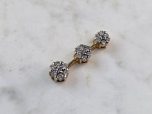 Load image into Gallery viewer, Womens Vintage Estate 10K Yellow Gold Diamond Pendant 2.2g E3982