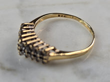 Load image into Gallery viewer, Womens Vintage Estate 14K Yellow Gold Diamond Cluster Ring 3.3g E3984