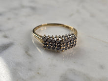 Load image into Gallery viewer, Womens Vintage Estate 14K Yellow Gold Diamond Cluster Ring 3.3g E3984