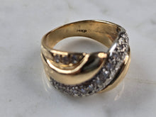 Load image into Gallery viewer, Womens Vintage Estate 14K Yellow Gold Diamond Ring 7.4g  E3985