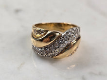 Load image into Gallery viewer, Womens Vintage Estate 14K Yellow Gold Diamond Ring 7.4g  E3985