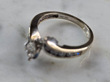 Load image into Gallery viewer, Womens Vintage Estate 14K White Gold Diamond Engagement Ring Set, 6.5g E3986