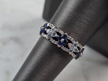 Load image into Gallery viewer, Womens Vintage Estate 14K White Gold Spinel Topaz &amp; Diamond Ring, 2.3g E3988