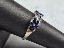 Load image into Gallery viewer, Womens Vintage Estate 14K White Gold Spinel Topaz &amp; Diamond Ring, 2.3g E3988