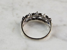 Load image into Gallery viewer, Womens Vintage Estate 14K White Gold Spinel Topaz &amp; Diamond Ring, 2.3g E3988