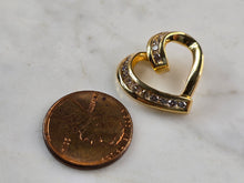Load image into Gallery viewer, Womens Vintage Estate 10K Gold Diamond Heart Pendant 4.6g #E3990