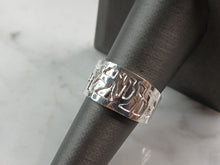 Load image into Gallery viewer, Womens Sterling Silver Judaica Jewish Hebrew Ring 4.8g E3992