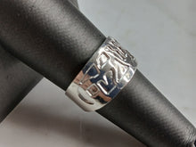 Load image into Gallery viewer, Womens Sterling Silver Judaica Jewish Hebrew Ring 4.8g E3992