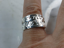 Load image into Gallery viewer, Womens Sterling Silver Judaica Jewish Hebrew Ring 4.8g E3992