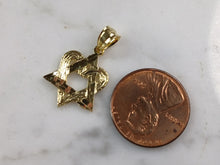 Load image into Gallery viewer, Sterling Silver GT Jewish Judaica Star David Heart Pendant Necklace 2.4g E3995