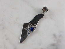 Load image into Gallery viewer, Sterling Silver Jewish Judaica Star of David Israel Pendant Necklace 3.4g E3996