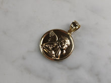 Load image into Gallery viewer, Womens Sterling Silver Gold Tone Guardian Angel Pendant Necklace 4.2g E3999