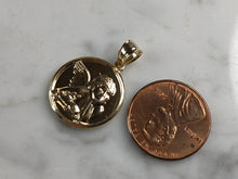 Load image into Gallery viewer, Womens Sterling Silver Gold Tone Guardian Angel Pendant Necklace 4.2g E3999