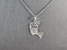 Load image into Gallery viewer, Womens Sterling Silver Queen Nefertiti Pendant Necklace 3.0g E4001