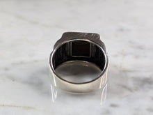 Load image into Gallery viewer, Mens Sterling Silver Modernist Tigers Eye Ring 9.3g E4005