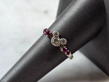 Load image into Gallery viewer, Womens Vintage Estate Sterling Silver Disney Mickey Mouse Ruby Ring 2.6g E4018