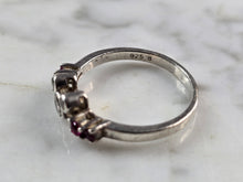 Load image into Gallery viewer, Womens Vintage Estate Sterling Silver Disney Mickey Mouse Ruby Ring 2.6g E4018