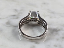 Load image into Gallery viewer, Womens Vintage Estate Sterling Silver Modernist CZ Ring 5.7g E4021