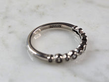 Load image into Gallery viewer, Womens Vintage Estate Sterling Silver Modernist CZ Ring Set 5.5g E4023