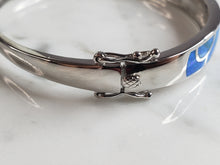 Load image into Gallery viewer, Womens Estate Sterling Silver Modernist Blue Opal Bangle Bracelet 19.1g E4028