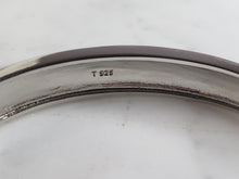 Load image into Gallery viewer, Womens Estate Sterling Silver Modernist Blue Opal Bangle Bracelet 19.1g E4028