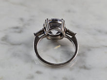 Load image into Gallery viewer, Womens Vintage Estate Sterling Silver CZ Engagement Ring 4.9g E4030