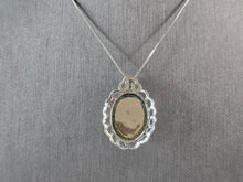 Load image into Gallery viewer, Womens Vintage Estate Sterling Silver Sodalite Pendant &amp; Necklace 9.3g E4033