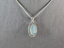 Load image into Gallery viewer, Womens Vintage Estate Sterling Silver Larimar Pendant Necklace 5.7g E4034