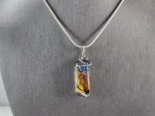 Load image into Gallery viewer, Womens Sterling Silver Necklace W/ Modernist Dichroic Pendant 17.3g E4066