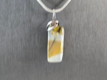 Load image into Gallery viewer, Womens Sterling Silver Necklace W/ Modernist Dichroic Pendant 17.3g E4066