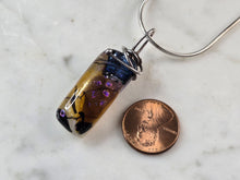 Load image into Gallery viewer, Womens Sterling Silver Necklace W/ Modernist Dichroic Pendant 17.3g E4066