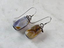 Load image into Gallery viewer, Womens Sterling Silver Modernist Dichroic Earrings 7.5g E4069