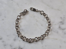 Load image into Gallery viewer, Womens Vintage Estate Sterling Silver Chain Link Charm Bracelet, 6.8g #E4081