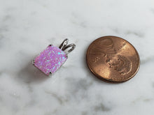Load image into Gallery viewer, Womens Vintage Estate Sterling Silver Pink Opal Stone Pendant 1.1g E4100