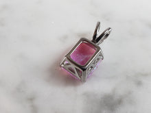 Load image into Gallery viewer, Womens Vintage Estate Sterling Silver Pink Opal Stone Pendant 1.1g E4100