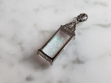 Load image into Gallery viewer, Womens Vintage Estate Sterling Silver Opal Stone Pendant 2.0g E4105