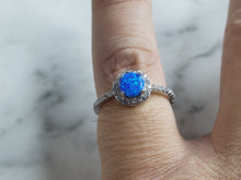 Load image into Gallery viewer, Womens Sterling Silver Modernist Blue Opal Ring 2.2g E4119