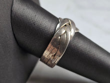Load image into Gallery viewer, Womens Vintage Estate Sterling Silver Modernist Puzzle Ring 6.3g E4120