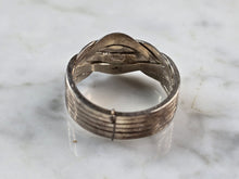 Load image into Gallery viewer, Womens Vintage Estate Sterling Silver Modernist Puzzle Ring 6.3g E4120