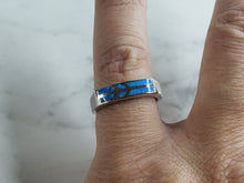 Load image into Gallery viewer, Womens Sterling Silver Modernist Blue Opal Ring 4.5g E4131