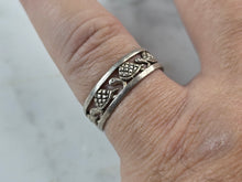 Load image into Gallery viewer, Womens Vintage Estate Sterling Silver Turtle Ring 2.7g E4132