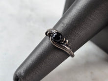 Load image into Gallery viewer, Womens Vintage Estate Sterling Silver Modernist Onyx Ring 1.7g E4139