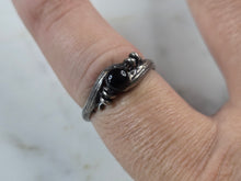Load image into Gallery viewer, Womens Vintage Estate Sterling Silver Modernist Onyx Ring 1.7g E4139