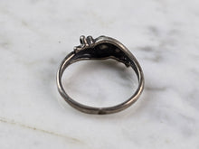 Load image into Gallery viewer, Womens Vintage Estate Sterling Silver Modernist Bead Ring 2.1g E4142