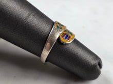 Load image into Gallery viewer, Womens Vintage Estate Sterling Silver Floral Enamel Siam Ring 2.3g E4143