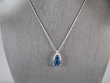 Load image into Gallery viewer, Womens Vintage Estate Sterling Silver Topaz Pendant Necklace 4.8g E4159