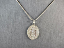 Load image into Gallery viewer, Womens Sterling Silver Religious Lady of Guadalupe Pendant Necklace 7.9g E4178