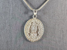 Load image into Gallery viewer, Womens Sterling Silver Religious Lady of Guadalupe Pendant Necklace 7.9g E4178